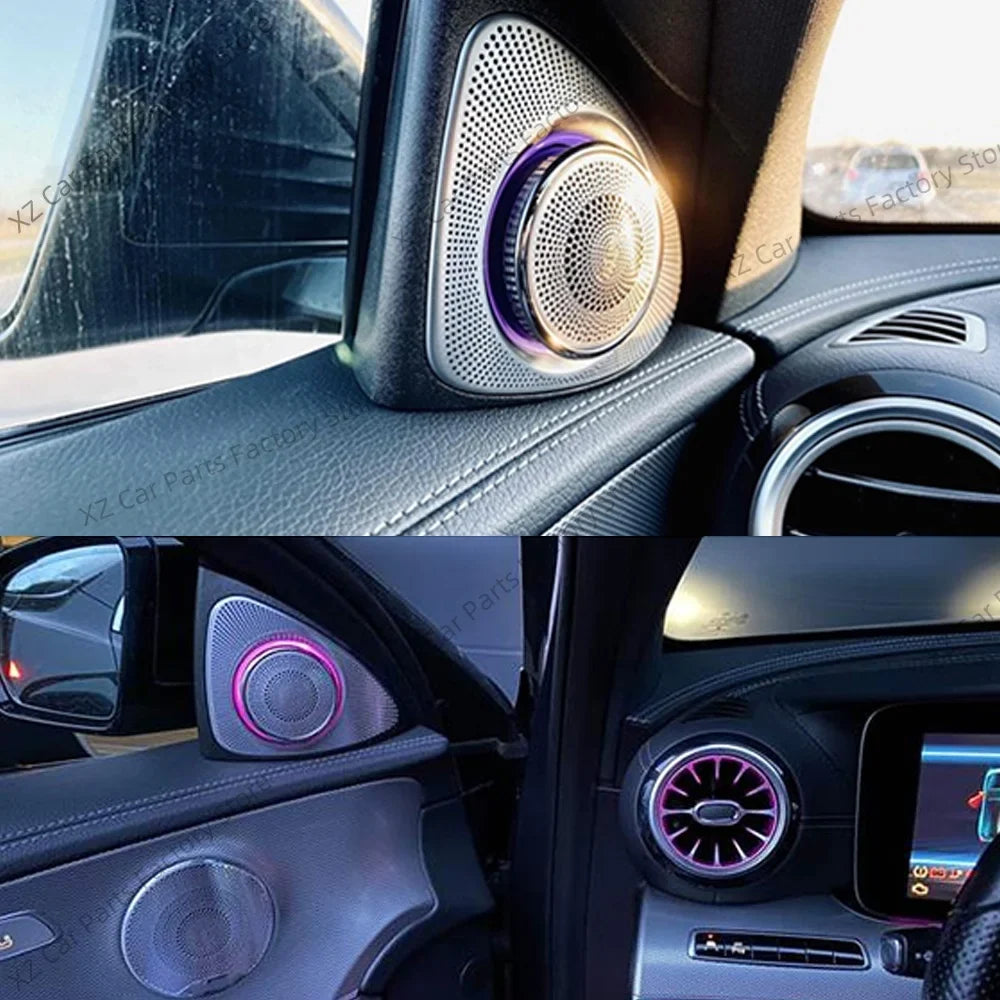 Rapid Vehicles For Mercedes-benz C Glc E S W205 W213 W222 X253 64 Colors Led Rotating Tweeter...