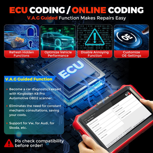 Rapid Vehicles [Lifetime Free Update] KINGBOLEN K8 PRO ELITE Auto Diagnostic Tool Full System ECU...