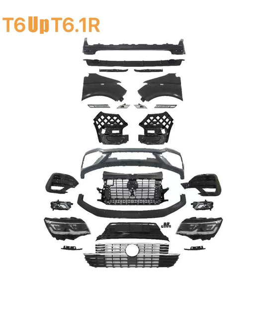 Rapid Vehicles VW MULTIVAN T5 T6 up T6.1 FACELIST BODY KIT Front Rear Bumper Car Grille Fender...
