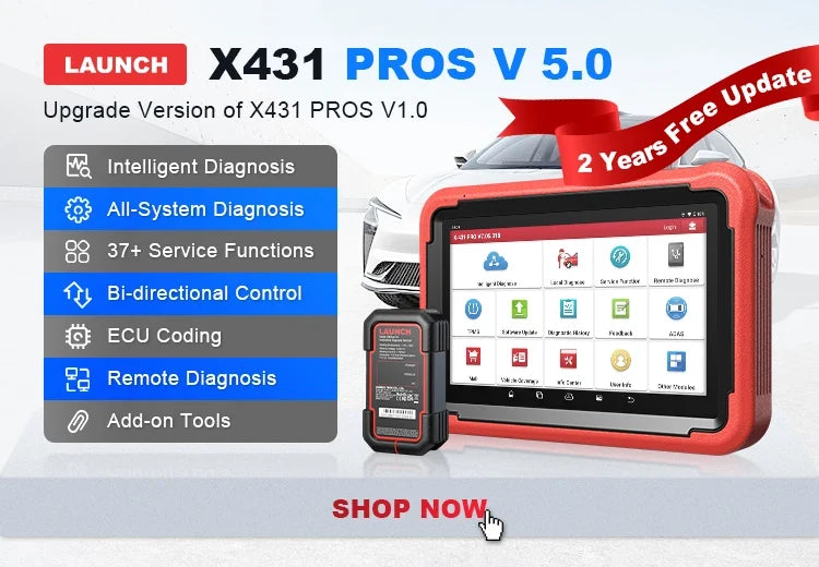 Rapid Vehicles New LAUNCH X431 PROS V5.0 Car Diagnostic Tools Automotive OBDII Scan Tool Auto...