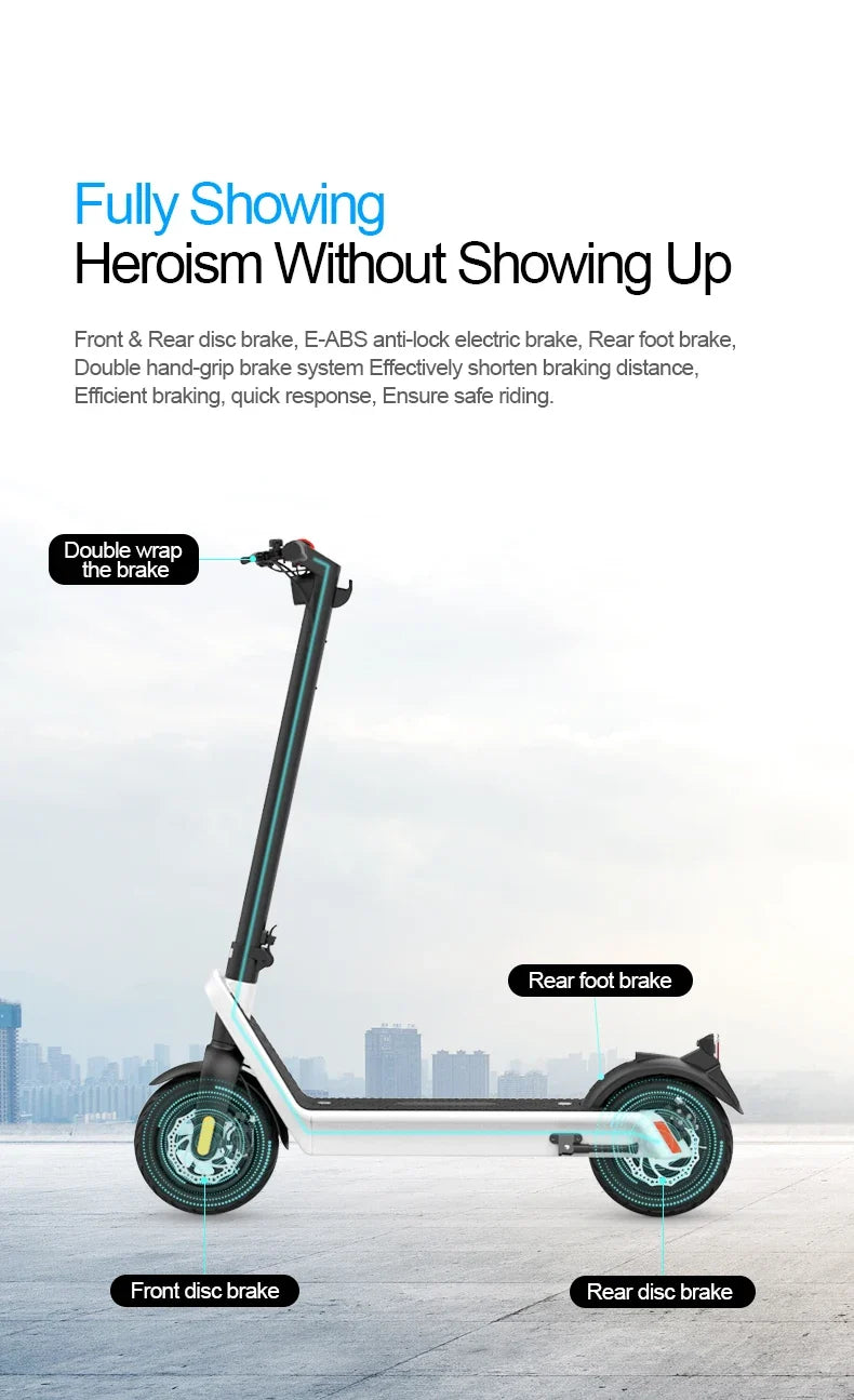 HX X9 PLUS Electric Scooter - Foldable, 60-80km Range, Unisex