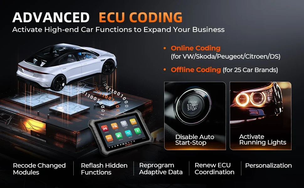 OTOFIX D1 PROS Diagnostic Scanner ECU Coding Bi-Directional Control Diagnostic Tools CANFD DoIP 2 Years Update Guided Functions