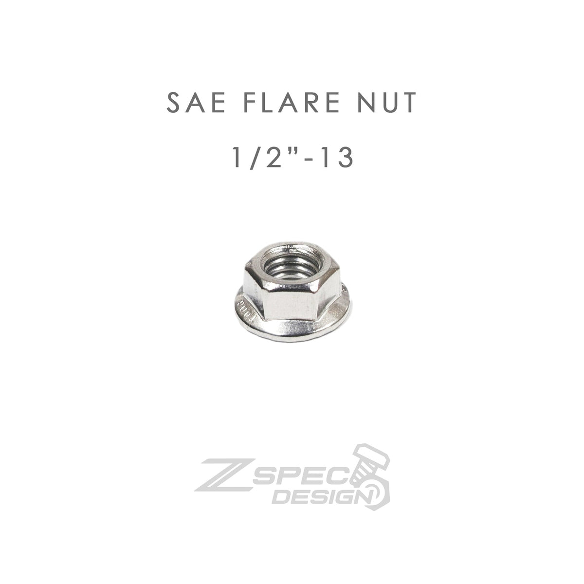 ZSPEC 1/2"-13 SAE Flare Nuts, SUS304 Stainless Steel, 10-Pack