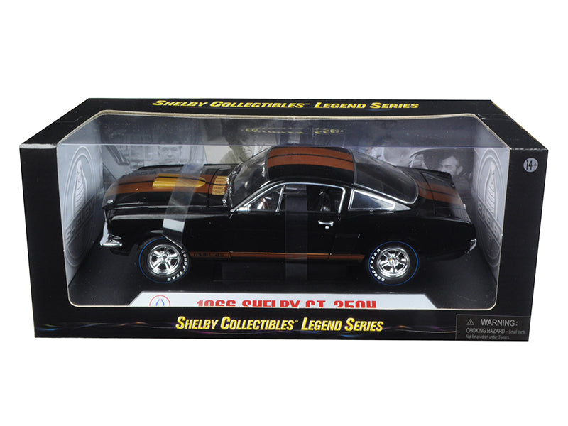 Rapid Vehicles 1966 Ford Mustang Shelby GT 350 "Hertz" Black with Gold Stripes and Racing Wheels...