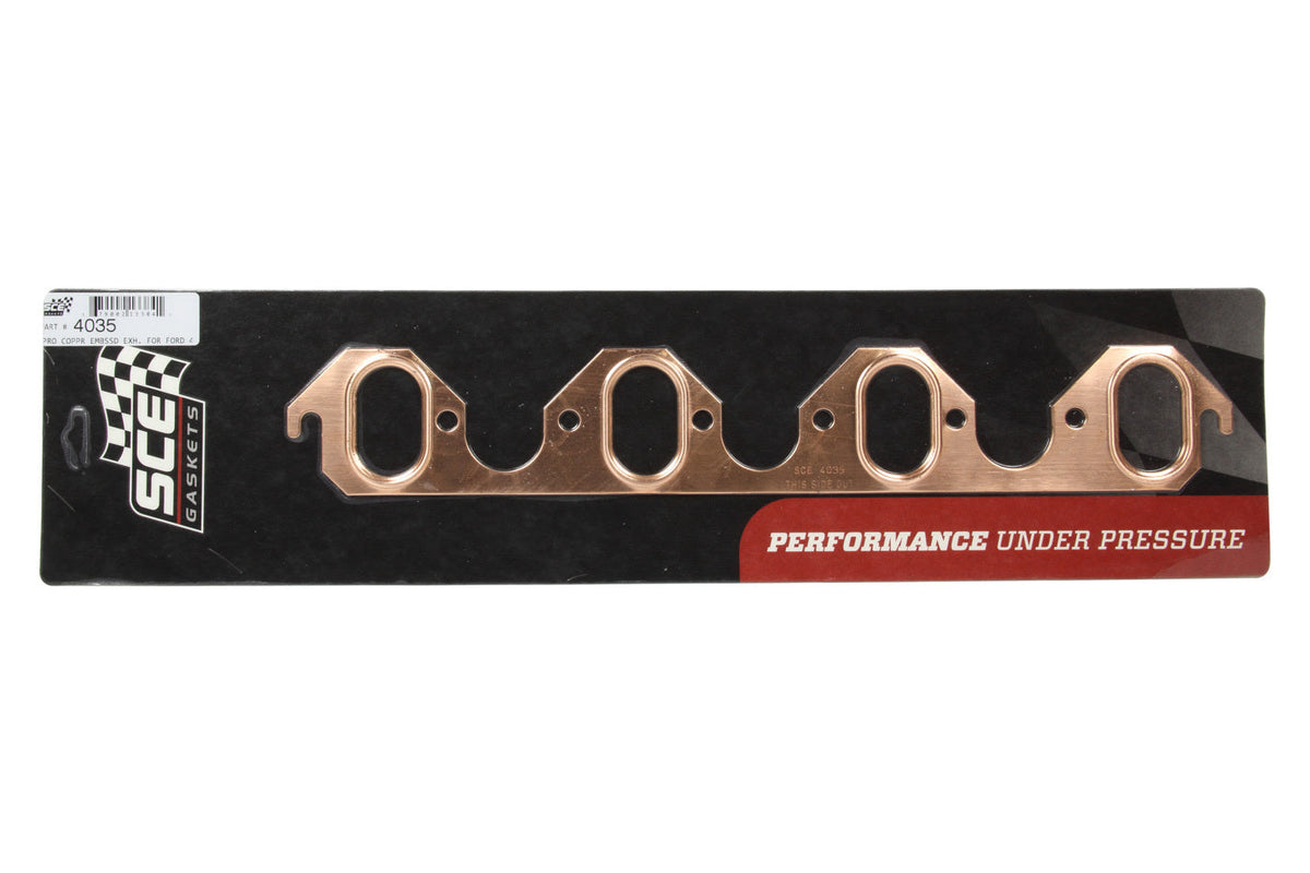 429-460 Ford Oval Copper Embossed Exhaust Gasket - 4035