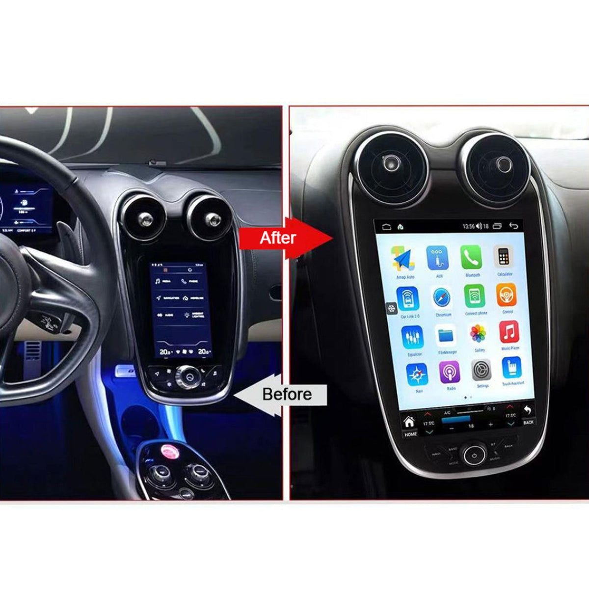 Bull Boost Performance 12.1 in Apple Car Play Radio Screen Interior for McLaren GT 570S 570GT...