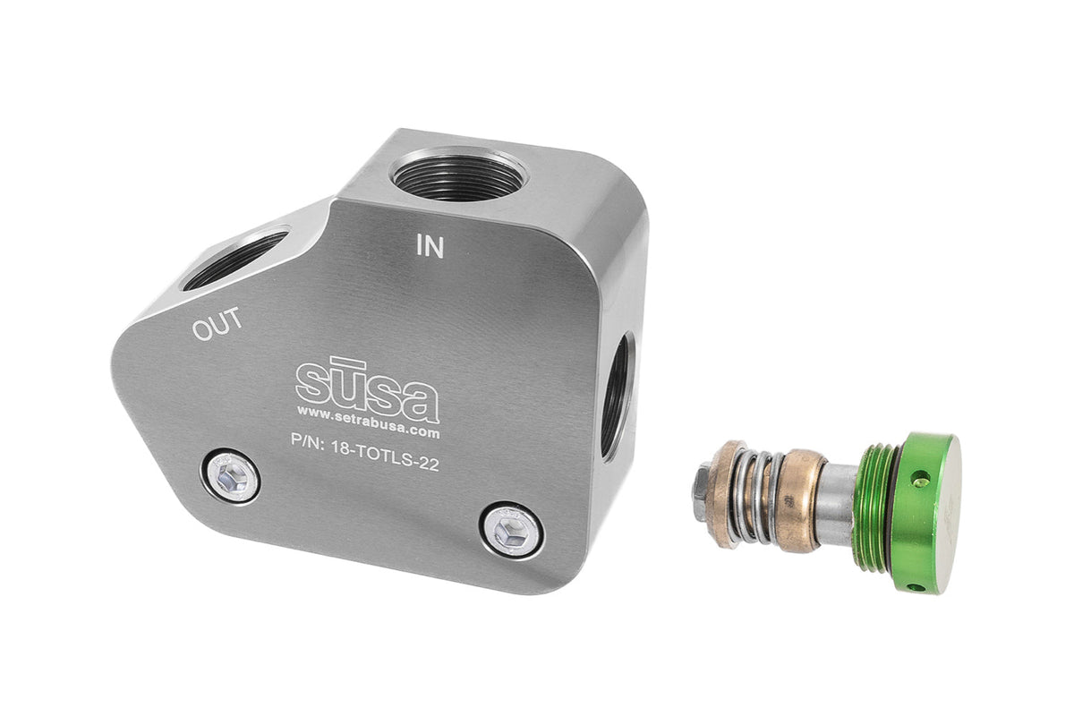 Billet Alm. Oil Cooler Adapter GM LS Engines - 18TOTLS22