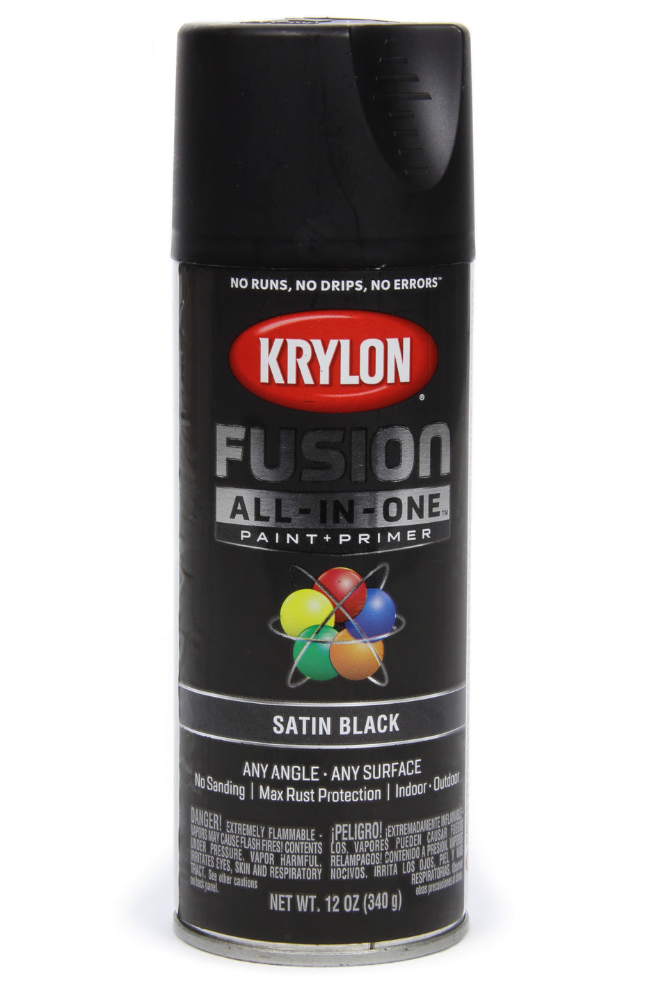 Paint Satin Black 12oz Krylon Fusion - 2732