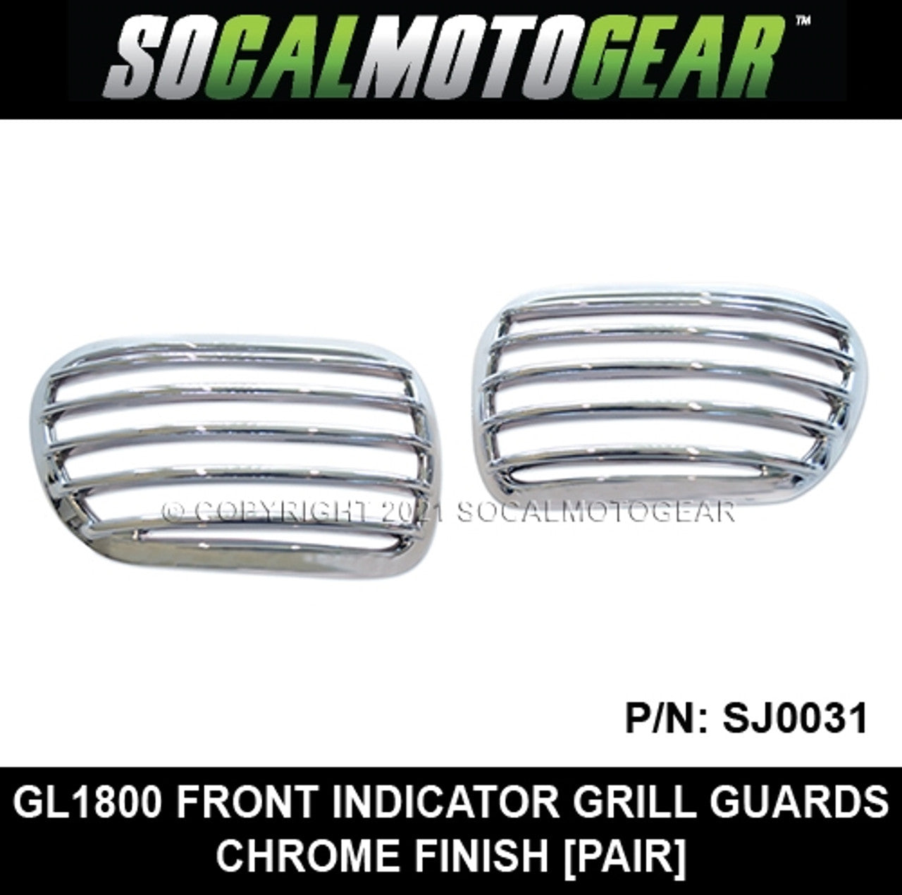 [SJ0031] 2001-CURRENT GL1800/F6B FRONT TURN SIGNAL GRILL GUARDS [PAIR]