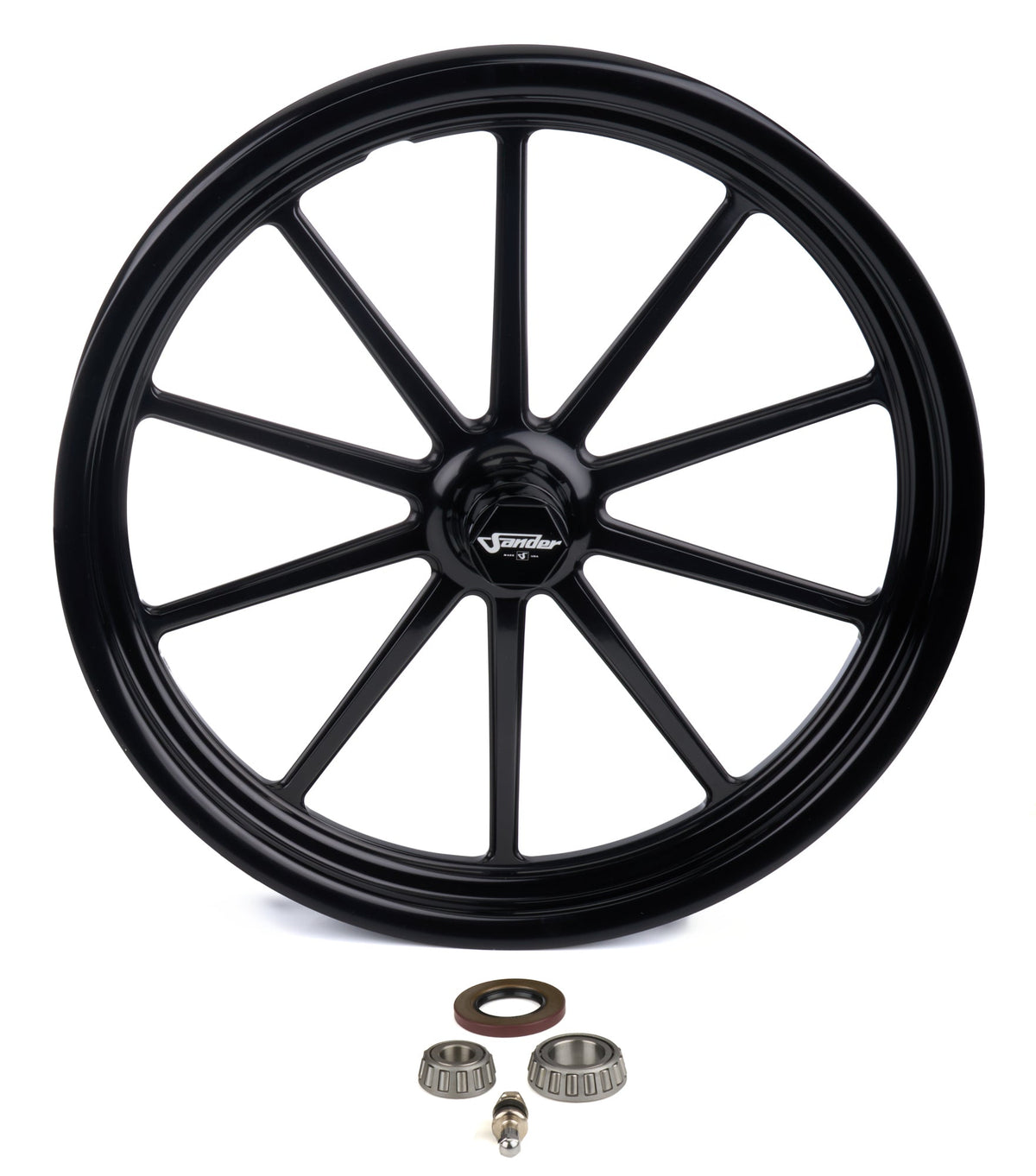 740 Series 17X2.2 FRGD 10 Spoke Spindle MNT BLK - 74017022A10B