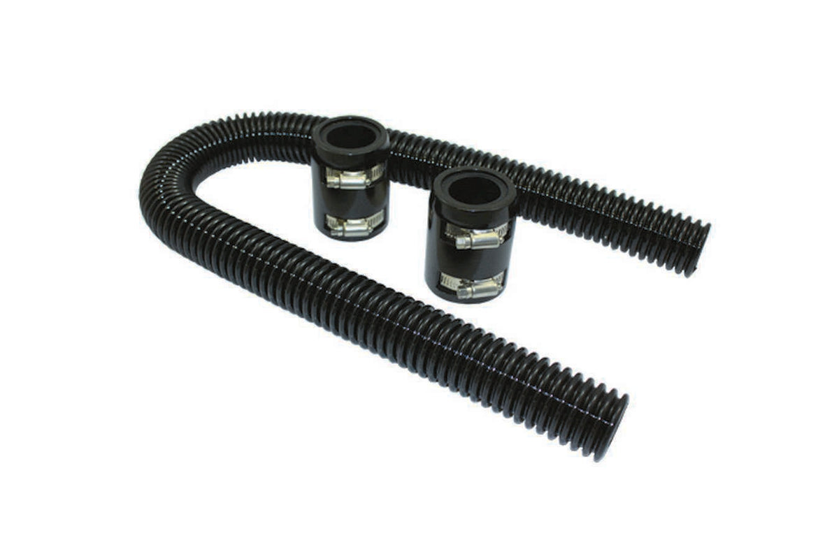 Radiator Hose Kit 36in w/Aluminum Caps Black - 6453