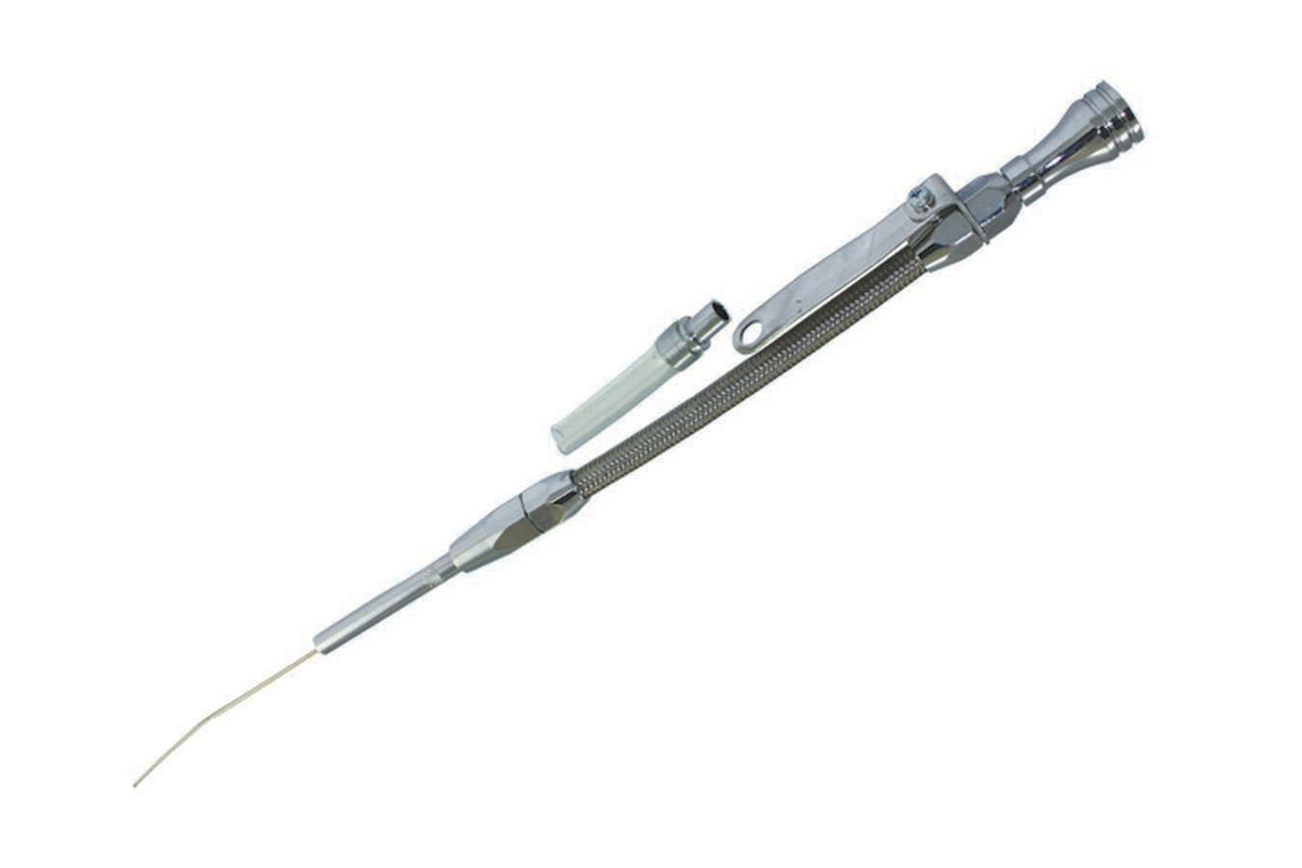 Dipstick Engine Early SB Chevy Flexible Chrome - 8206