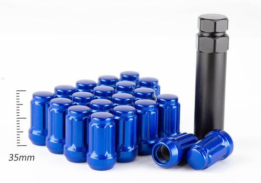 Aodhan Spline Lug nuts Set - Conical Seat ,35mm Overall Size