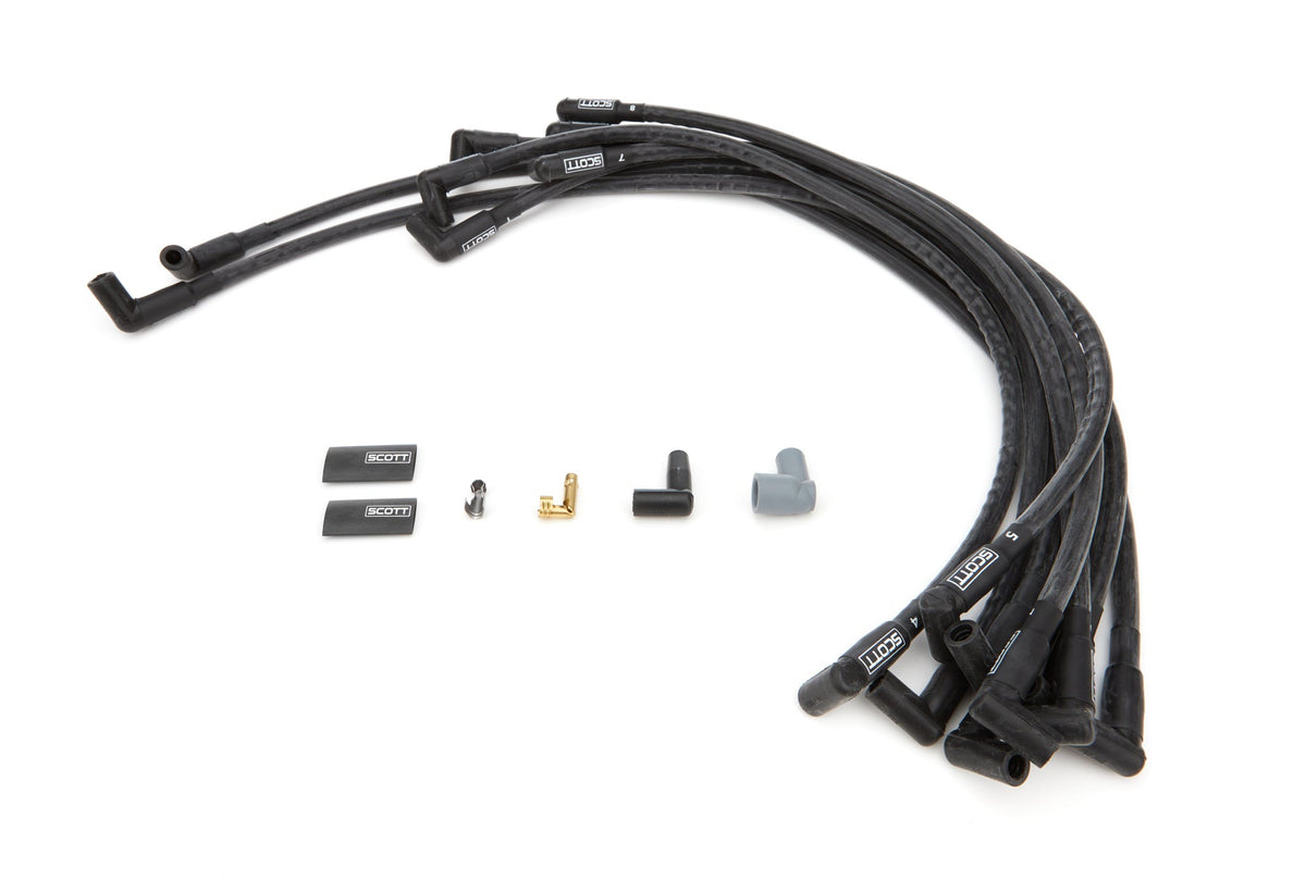 SBC Spark Plug Wire Set 90-Degree - Black - CH4021