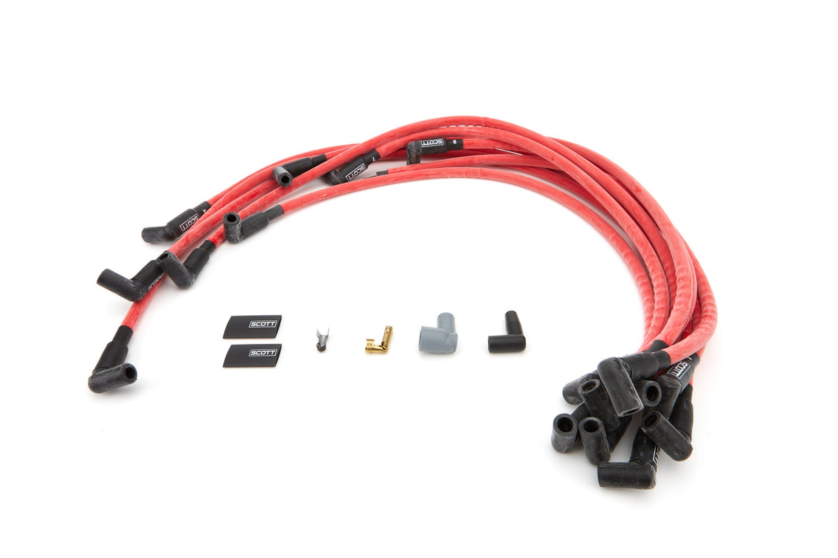 BBC Spark Plug Wire Set 90-Degree - Red - CH5162