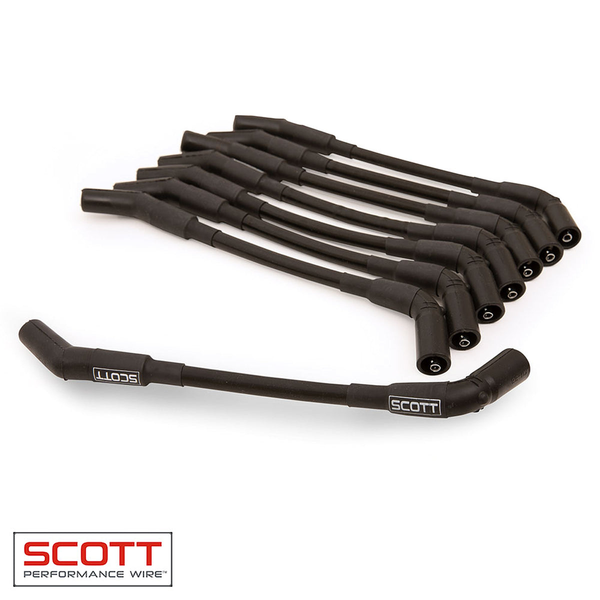 GM LS Spark Plug Wire Set 45-Degree - Black - CHLSS1