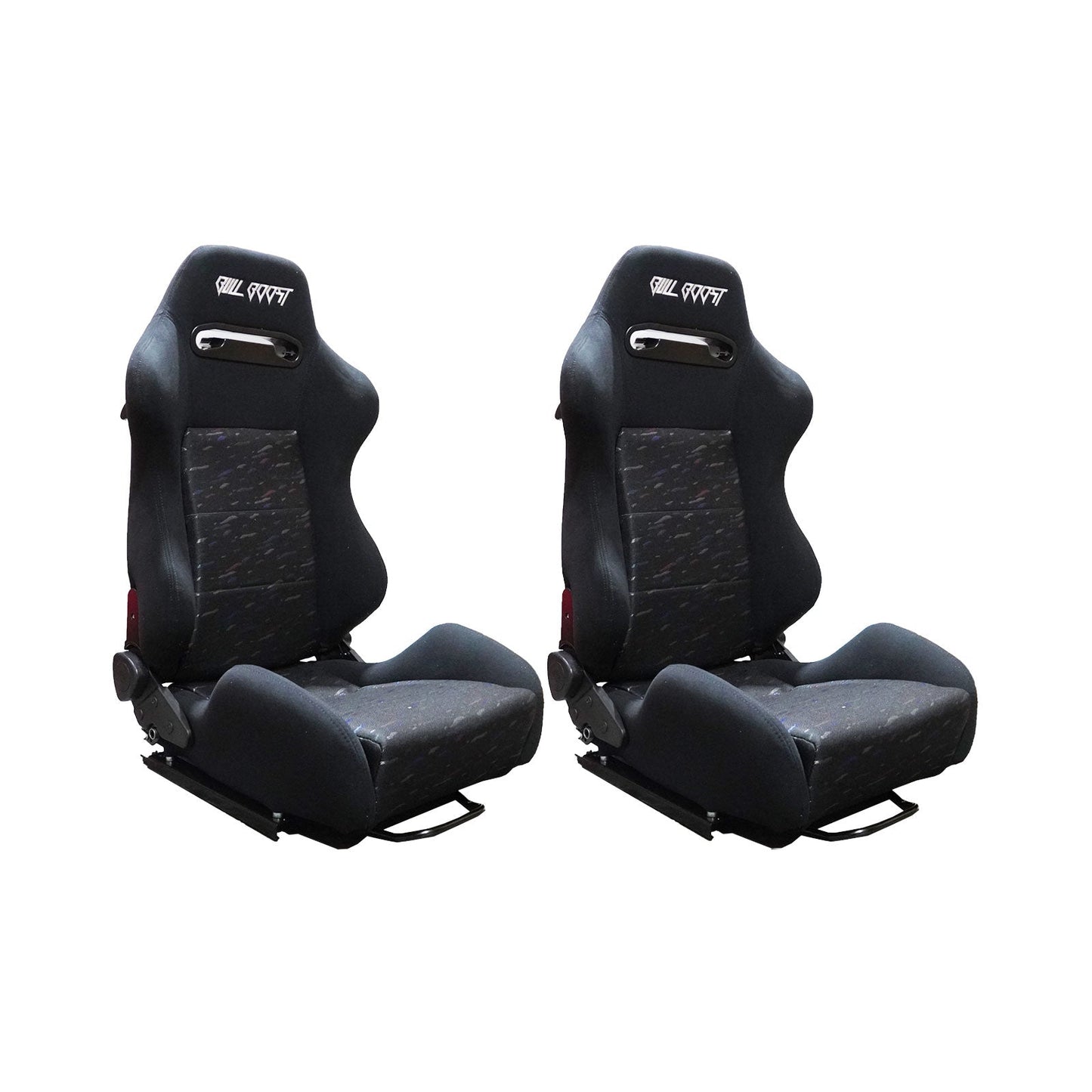 Bull Boost Adjustable Racing Lowered Ultra Max Bucket Seat w/ Seat Rails
