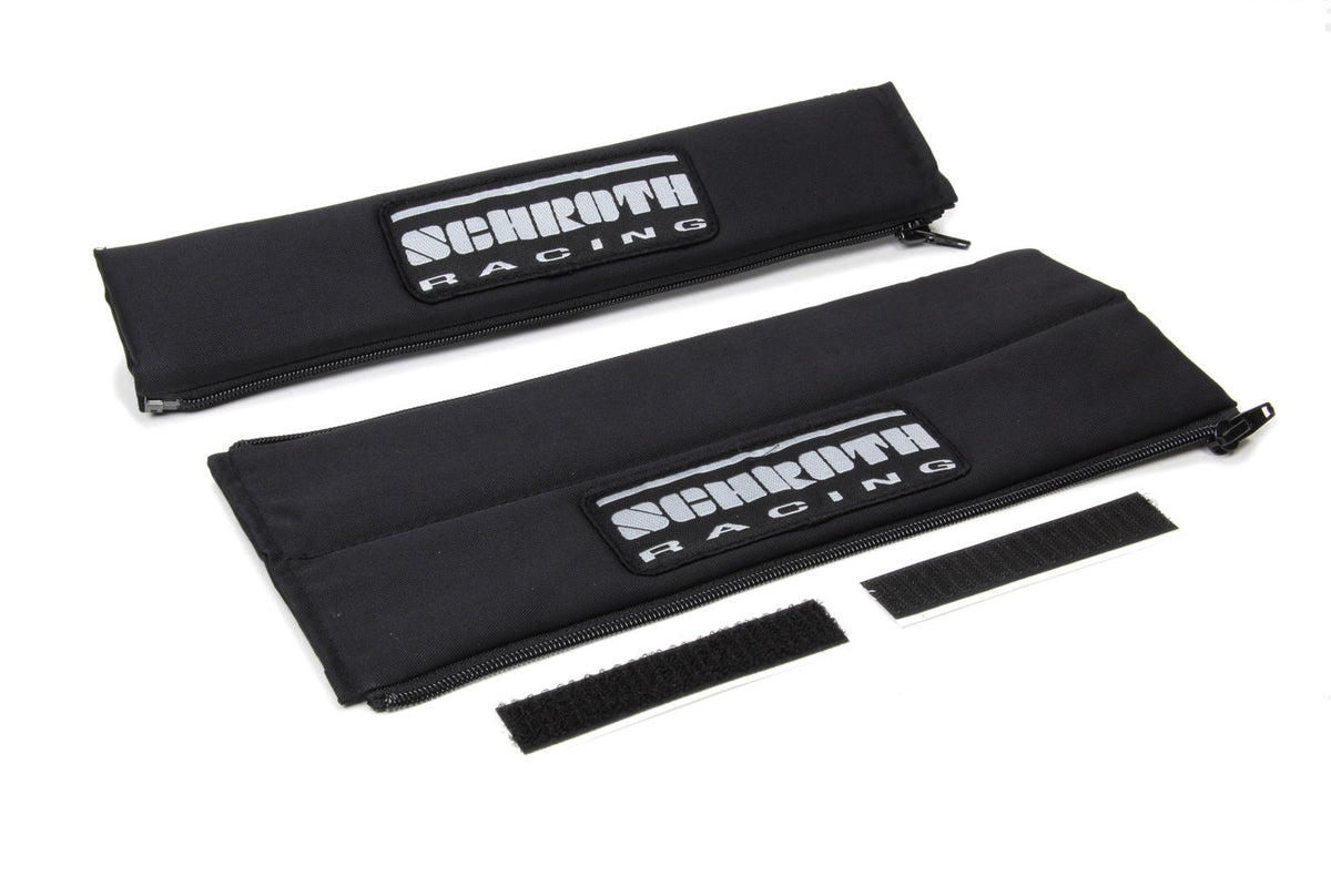 Harness Pads 2in Wide Black w/ Silver Patch - SR09119