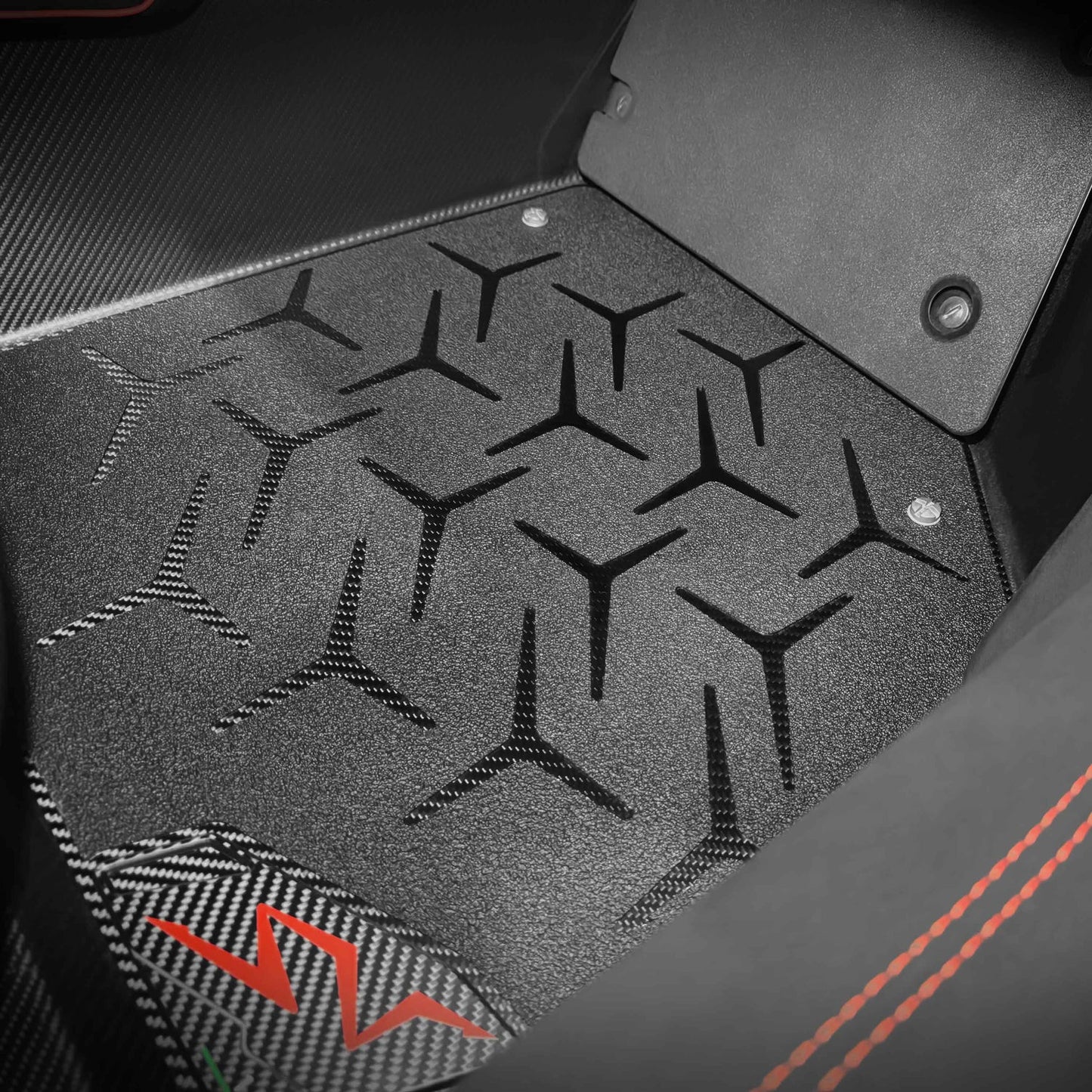 T1 Carbon Fiber Floor Mats for Lamborghini Aventador SV – Matte Carbon
