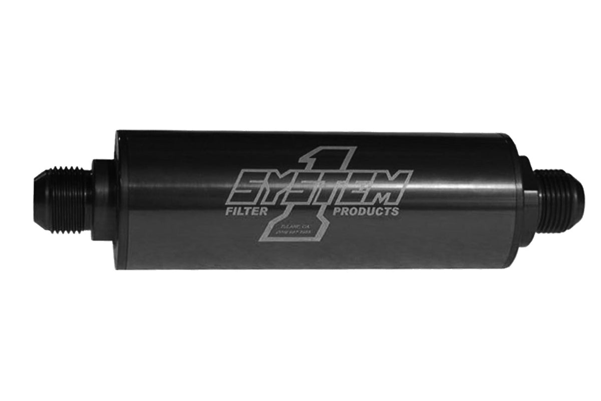 Inline Fuel Filter - #8 Billet - Black - 202202408B