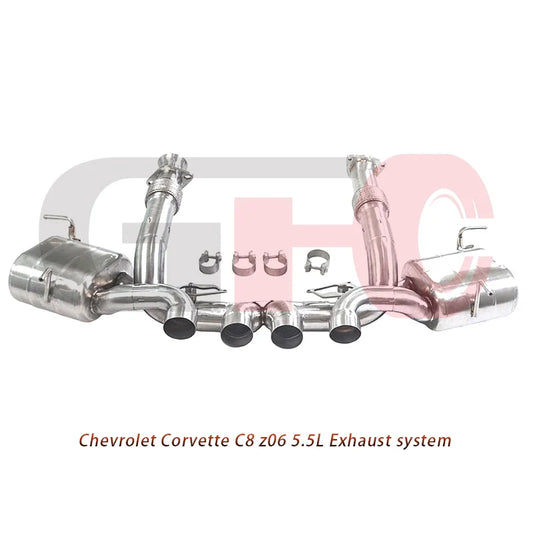 Rapid Vehicles GFC catback exhaust muffler for Chevrolet Corvette C8 Z06 5.5L, Car electric valve...