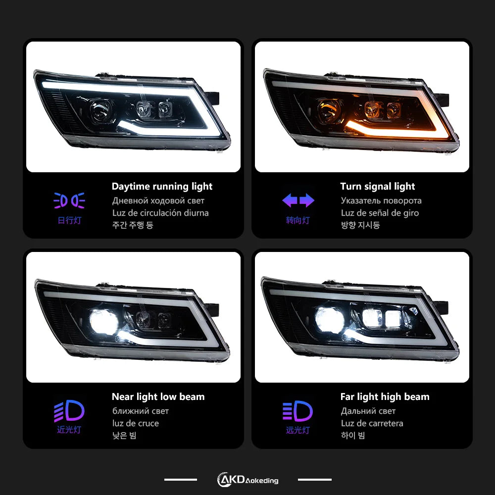 Rapid Vehicles AKD Car Styling for Dodge JCUV Journey 2009-2016 LED Headlight Fiat Freemont LED...