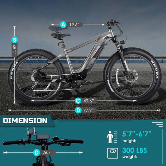 High-Quality eBike with 52V 750W Motor - 17AH Long Range