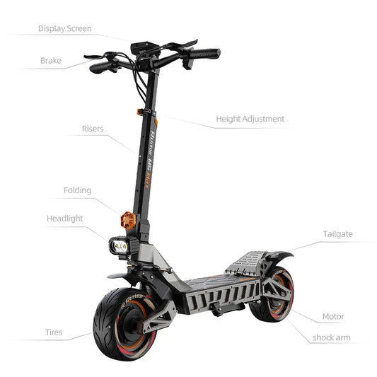 eBike Boys M6Max Dual Motor Scooter - 5600W, 60V, Fast Charging