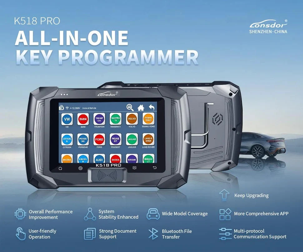 Lonsdor K518 Pro Full Configuration Global Version All In One Key Programmer with 2 Years Free Update Time