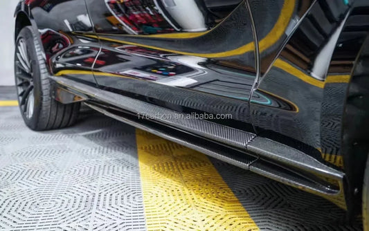 Rapid Vehicles OEM Style Dry Carbon Fiber Side Skirt Extension Perfect Fit for Aston Martin DBX...