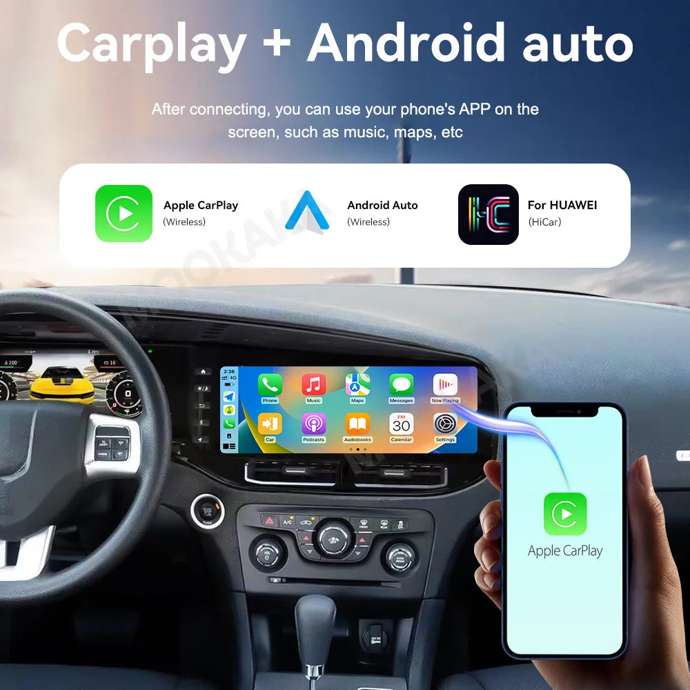 Rapid Vehicles 12.3inch Android 13 Touch Screen 8+256GB Car Stereo For Dodge Charger 2011-2019...