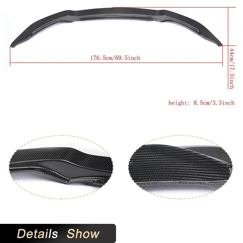 Rapid Vehicles For BMW F80 M3 F82 F83 M4 2014-2019 Carbon Fiber Car Front Bumper Lip Spoiler Add...