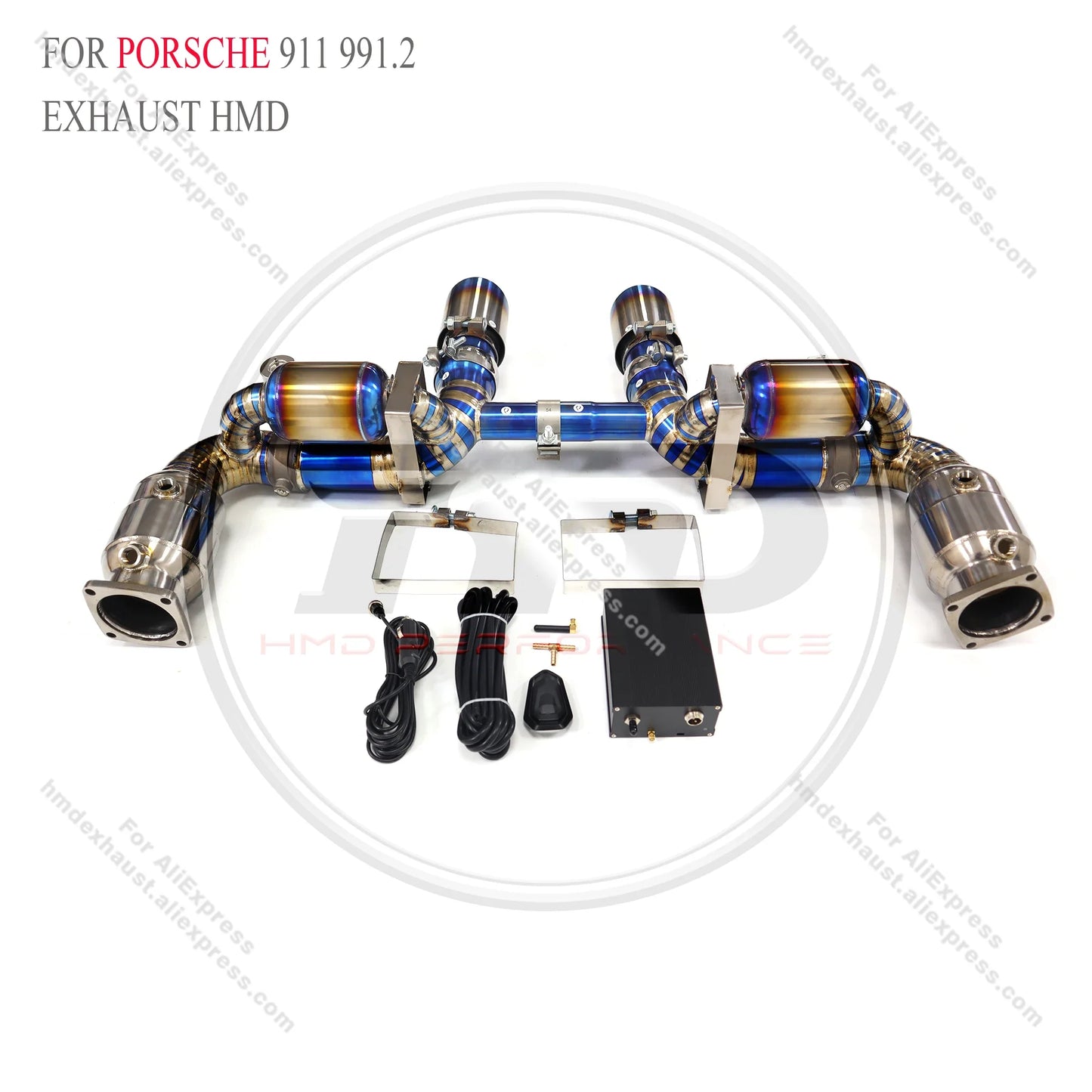 HMD Exclusive customization Exhaust System Titanium alloy High Flow Downpipe and catback for Porsche 911 991.2 with GT3