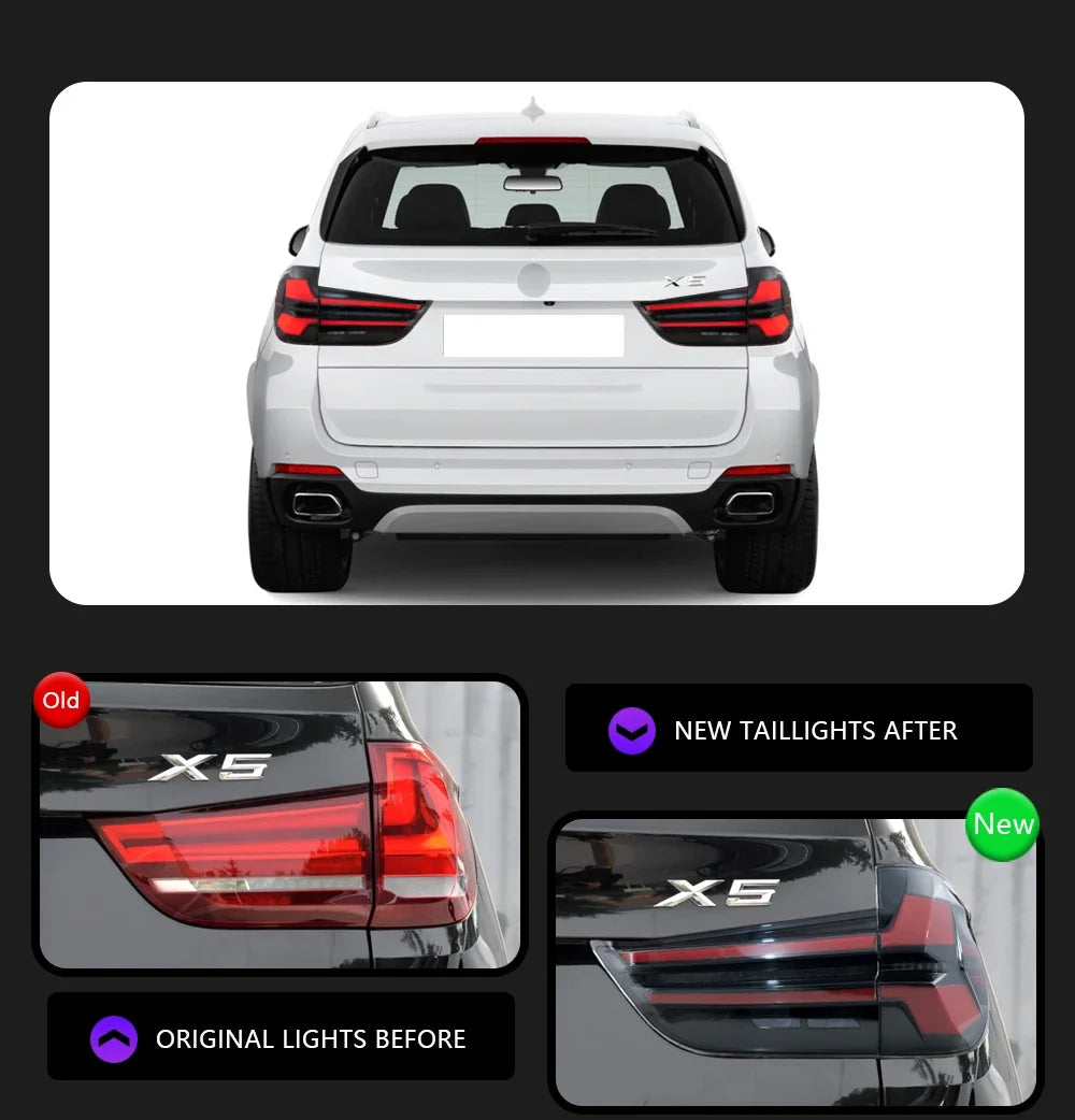 Rapid Vehicles TYPY Car Lights For BMW X5 F15 2014-2018 Taillight LED Projetor Tail Lamp Daytime...