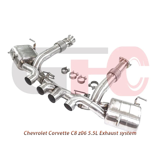 Rapid Vehicles GFC catback exhaust muffler for Chevrolet Corvette C8 Z06 5.5L, Car electric valve...