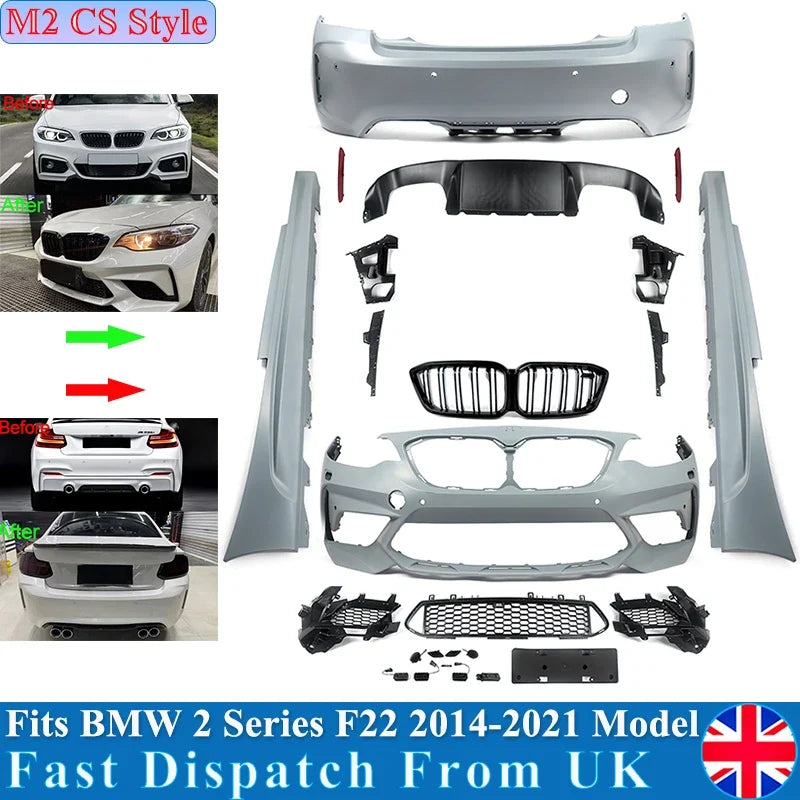 Rapid Vehicles Bodykits for BMW 2 Series F22 F87 218d 220d Front Bumper Splitter Rear Diffuser...