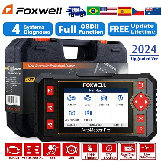 Rapid Vehicles FOXWELL NT604 Elite Wireless OBD2 Scanner Engine ABS SRS Transmission Diagnostic...