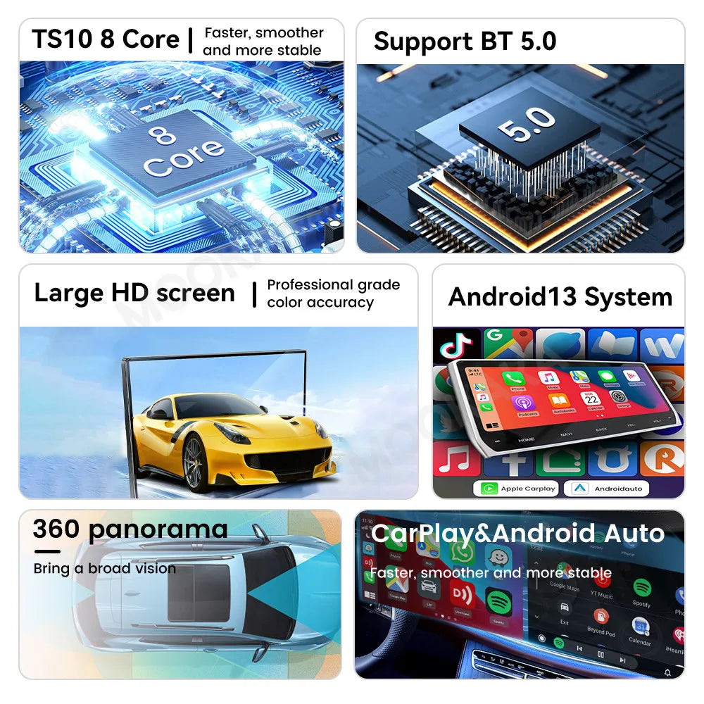 Rapid Vehicles 12.3inch Android 13 Touch Screen 8+256GB Car Stereo For Dodge Charger 2011-2019...