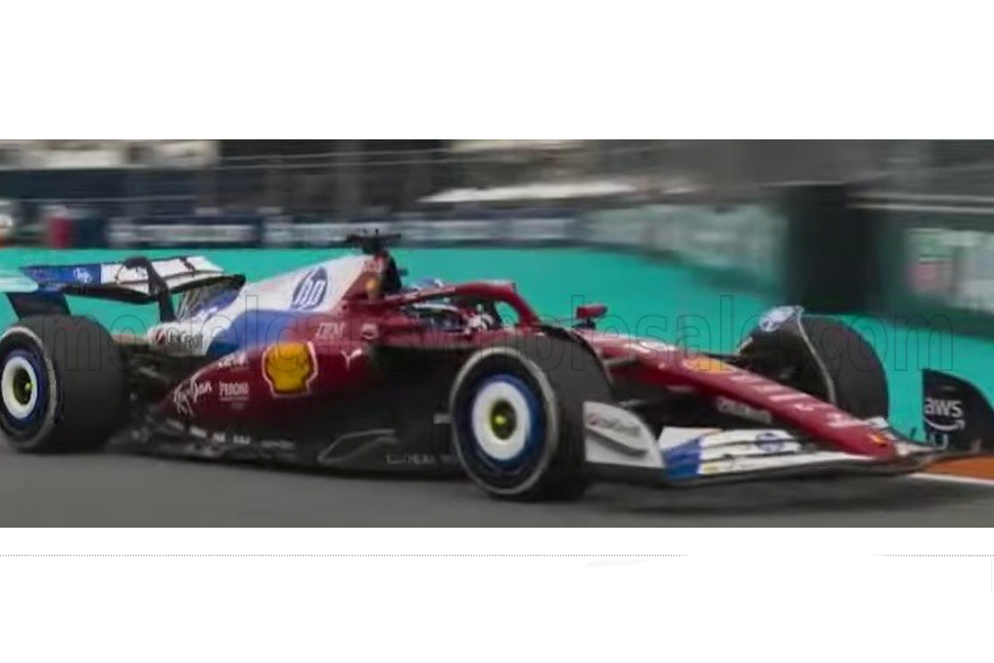 Bburago Ferrari F1 SF-25 Team Scuderia No 16 Miami GP (LeClerc) 2025 Red WITH CASE 1:18