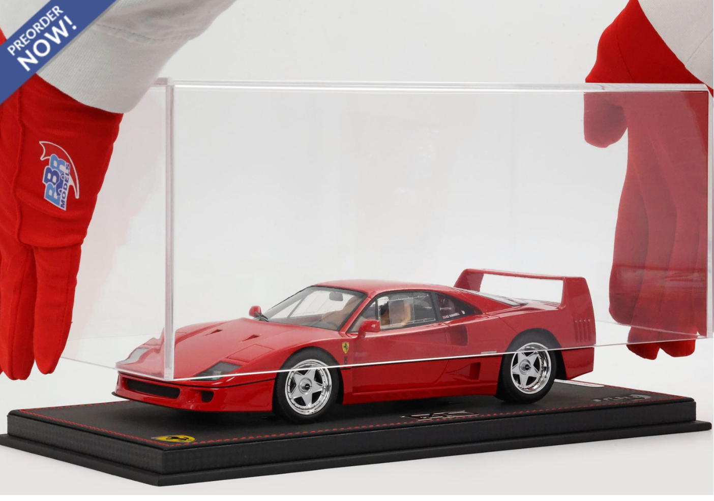 BBR 1987 Ferrari F40 Rossa Corsa (Red) Ex Nigel Mansell 1:18 WITH DISPLAY