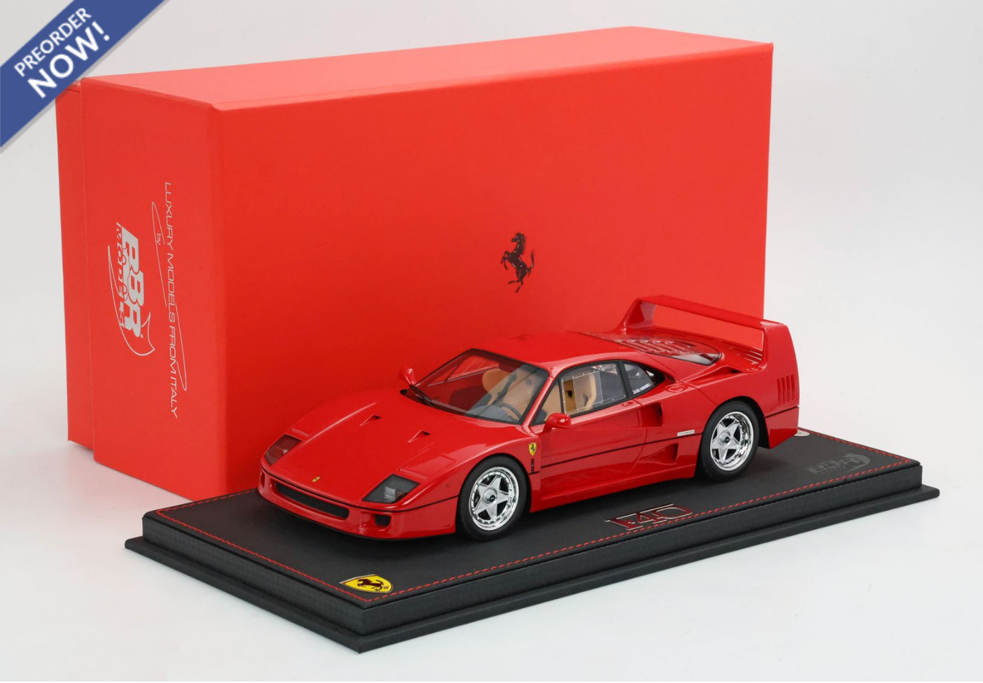 BBR 1987 Ferrari F40 Rossa Corsa (Red) Ex Nigel Mansell 1:18 WITH DISPLAY