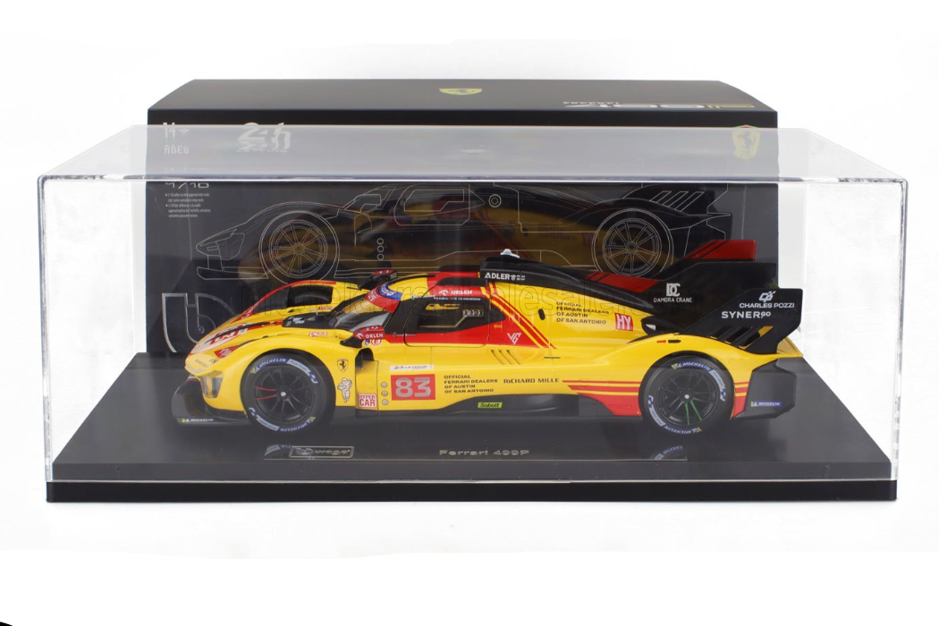STM Diecast Bburago Ferrari 499P 3.0L Turbo V6 No 83 Team Ferrari AF Corse 2024 24hr Le Mans -...