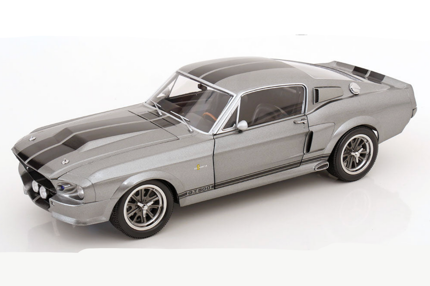 KK Scale 1967 Ford Mustang Shelby GT500 "Eleanor" Grey w/ Black Stripes 1:12