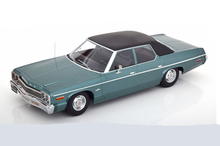 KK Scale 1974 Dodge Monaco Green Blue Metallic 1:18