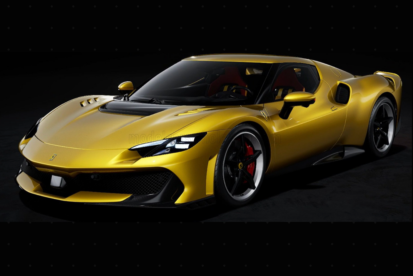 Polistil 2025 Ferrari 296 Speciale Montecarlo (Yellow Metallic) High Fidelity WITH DISPLAY 1:18