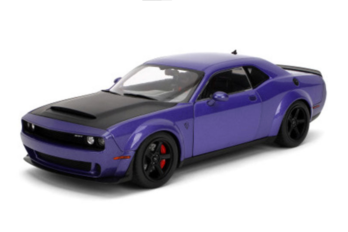 Jada Pink Slips Dodge Challenger Demon Purple w/ Black Hood 1:18