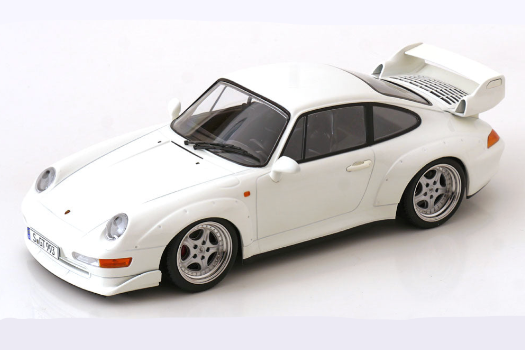 KK Scale 1996 Porsche 911 993 GT2 w/ Speedline Wheels White 1:18