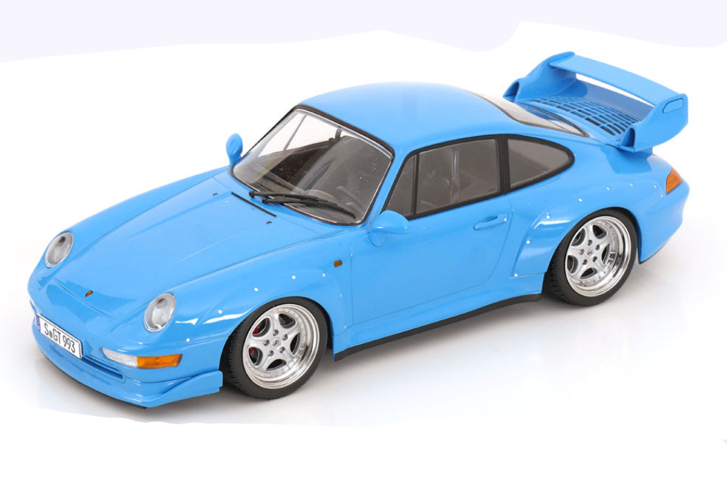 KK Scale 1996 Porsche 911 993 GT2 w/ Speedline Wheels Riviera Blue 1:18