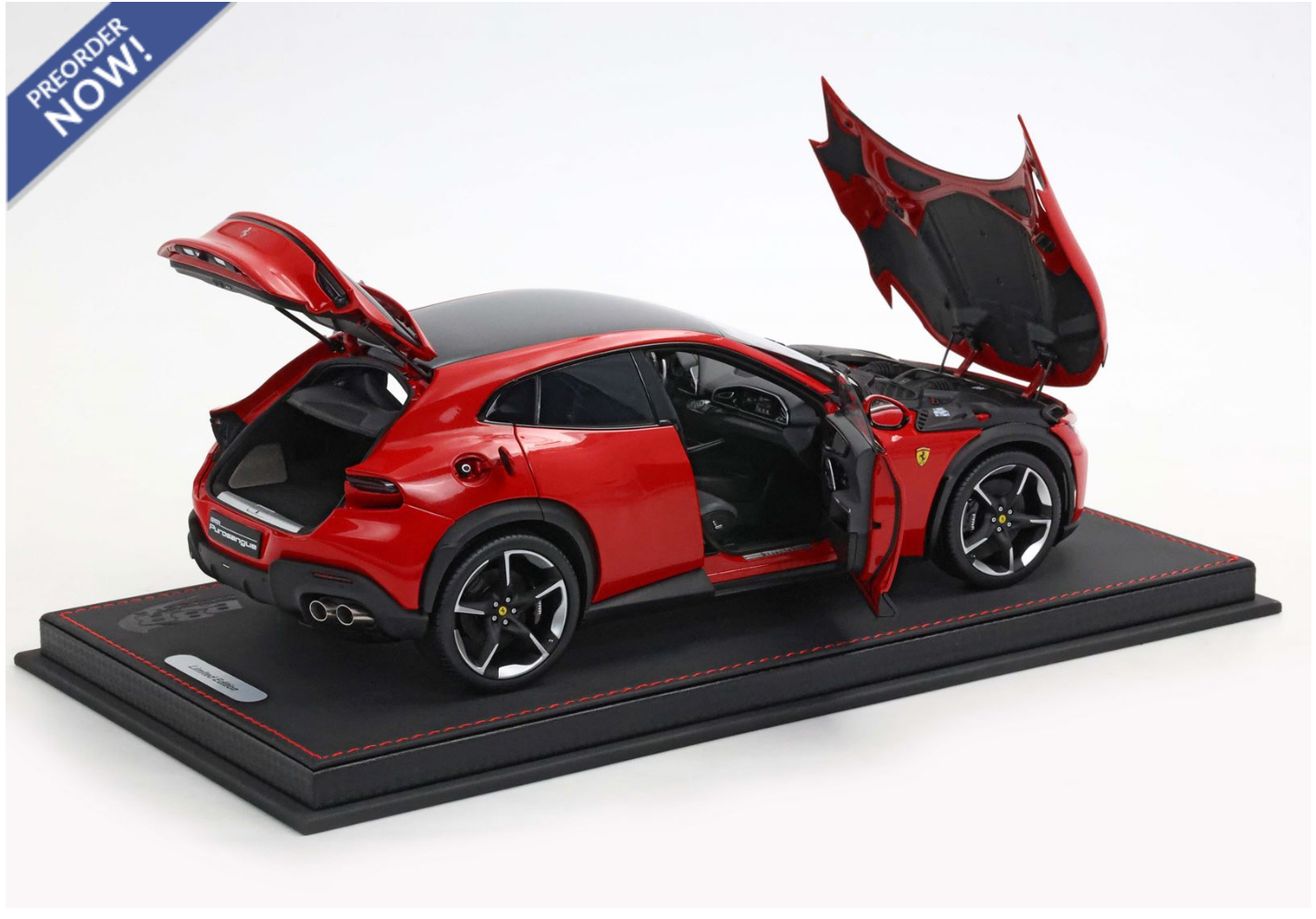 BBR 2023 Ferrari Purosangue Rossa Corsa WITH DISPLAY 1:18