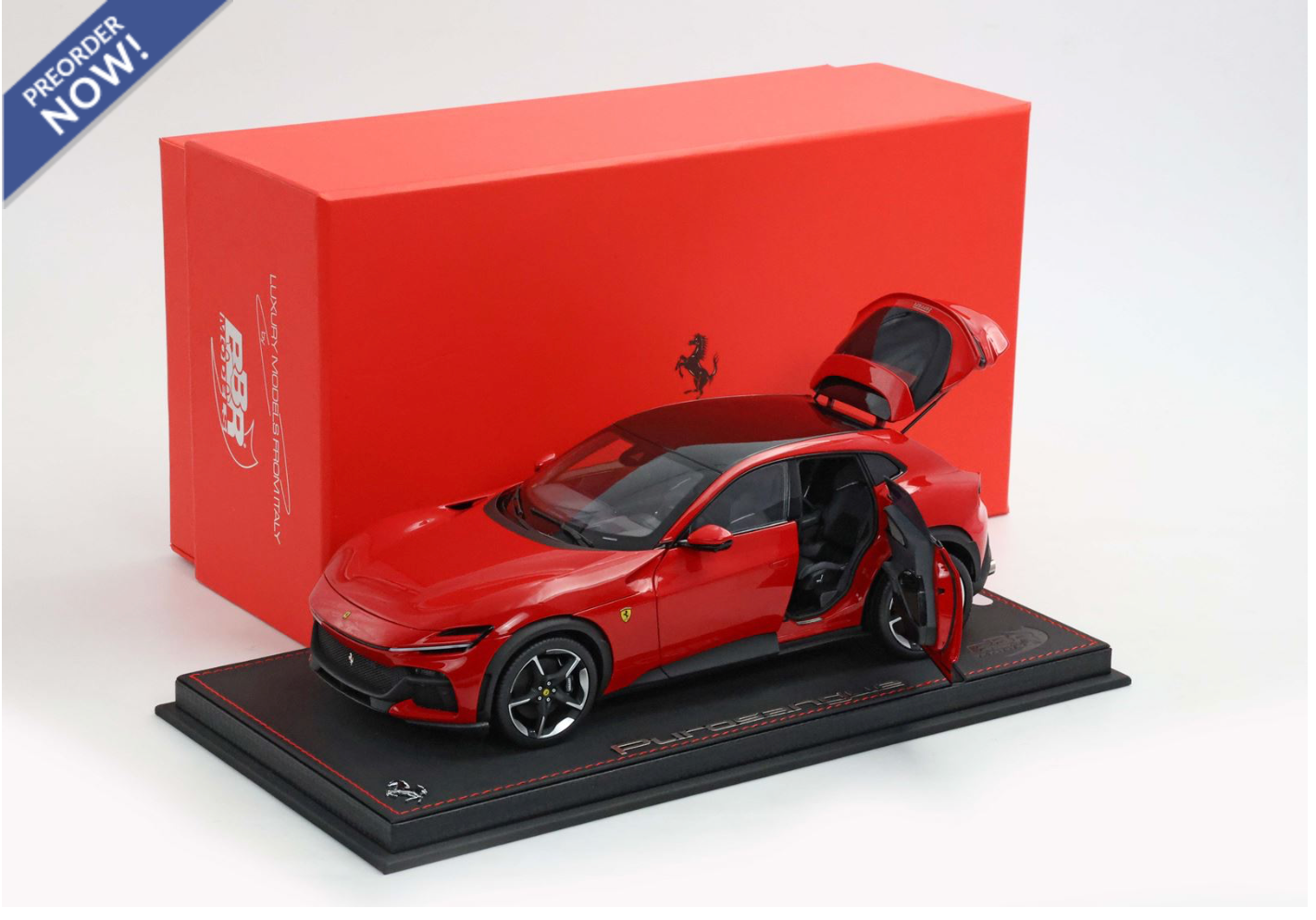 BBR 2023 Ferrari Purosangue Rossa Corsa WITH DISPLAY 1:18